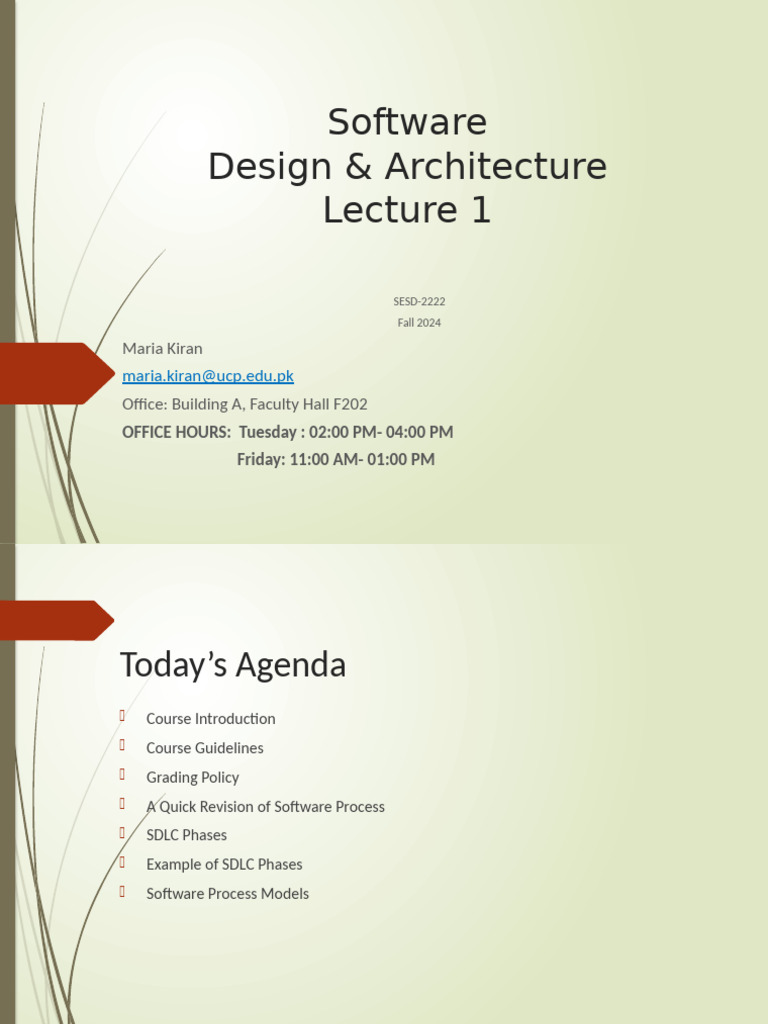Software Design & Architecture Overview | PDF | Software Testing ...