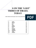 Notes on the 12 Lost Tribes of Israel Today