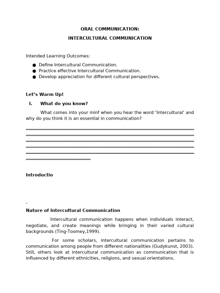 Intercultural Communication Essentials | PDF | Cross Cultural ...