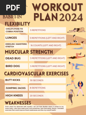 Orange Illustrated Daily Workout Planner