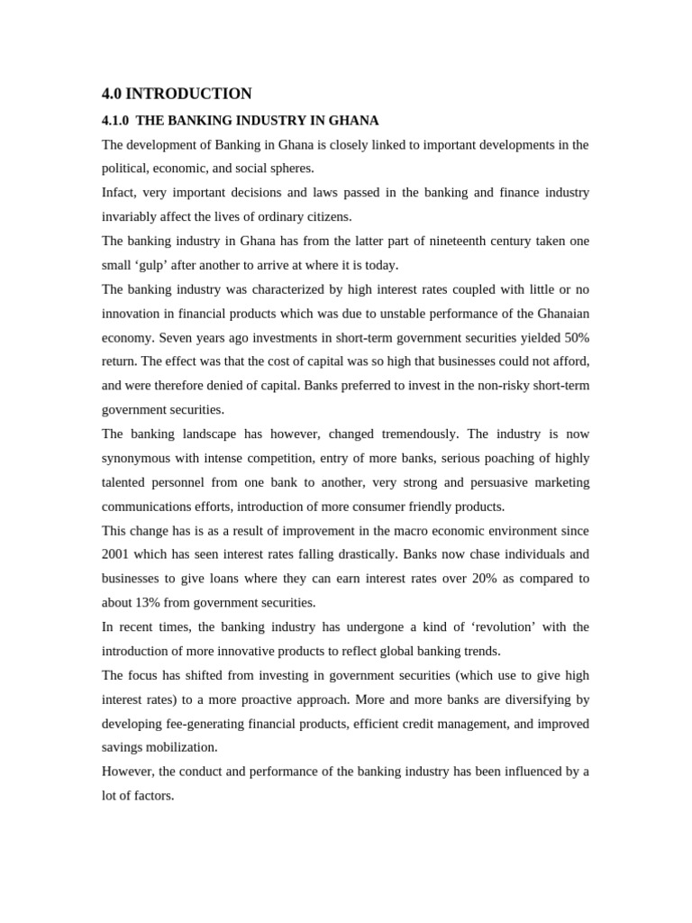 Overview of Ghana's Banking Industry | PDF | Banks | Expense