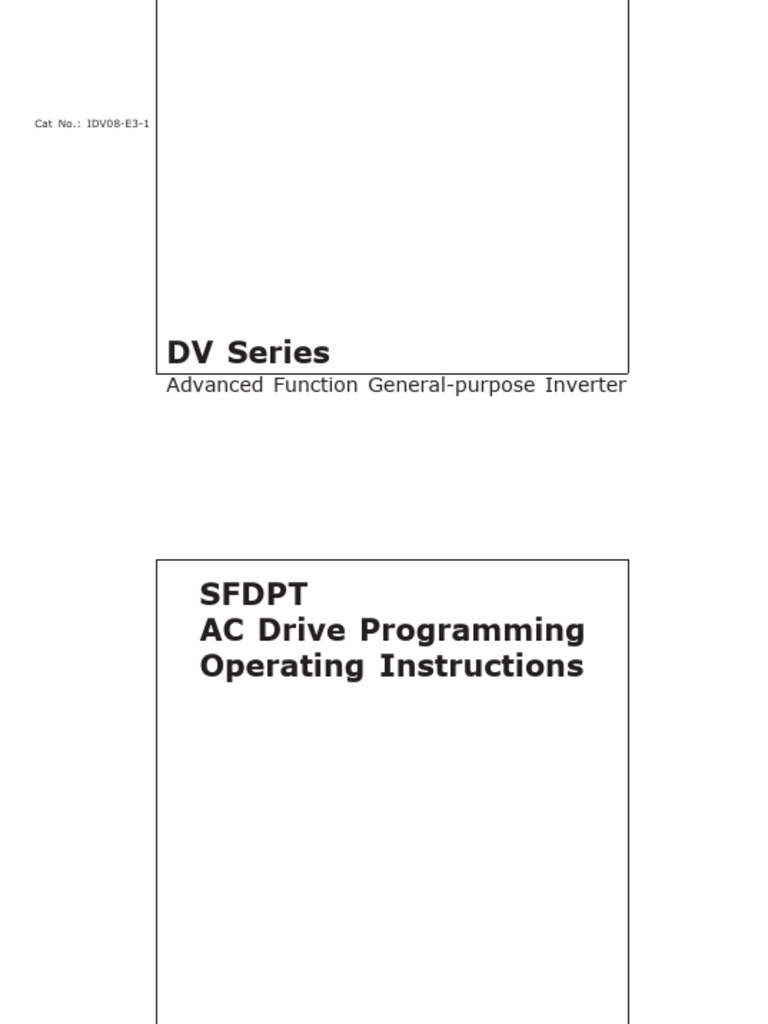 DV Series AC Drive Programming Guide | PDF | Mains Electricity ...
