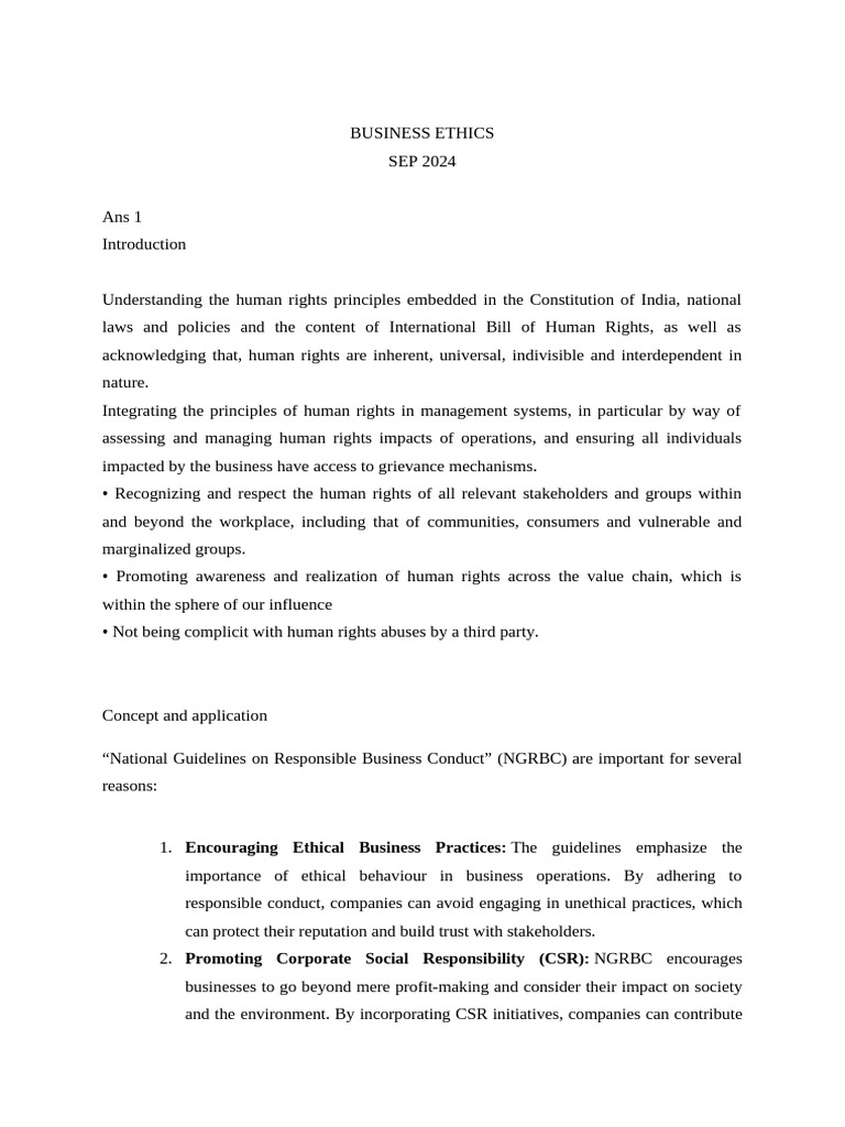 BUSINESS ETHICS 1 (1) | PDF | Risk Management | Risk