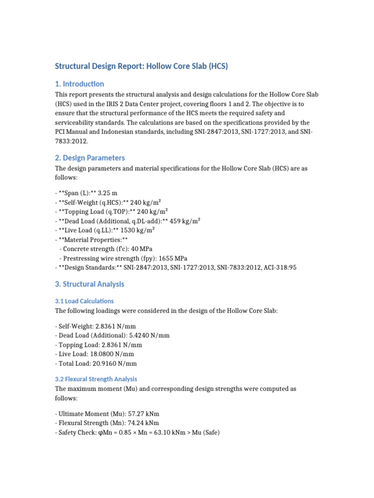 HCS Structural Report | PDF