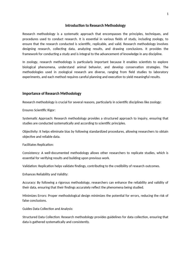 Introduction To Research Methodology Pdf Methodology Sampling