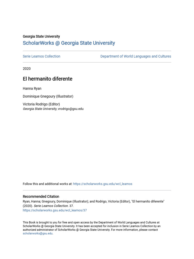 El hermanito diferente: Inclusión y amistad | PDF
