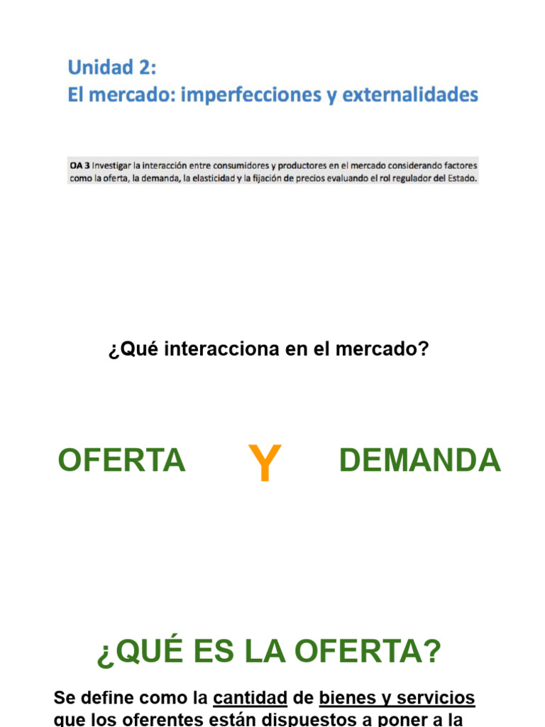 Oferta y demanda en el mercado | PDF | Oferta (economía) | Mercado ...