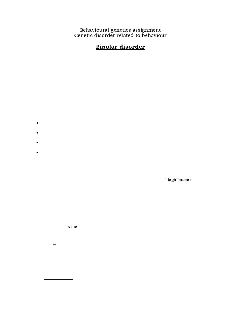 Bipolar disorder pdf mania bipolar disorder