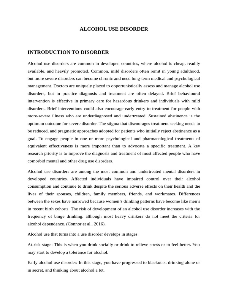 Understanding Alcohol Use Disorder | PDF | Alcoholism | Mental Disorder