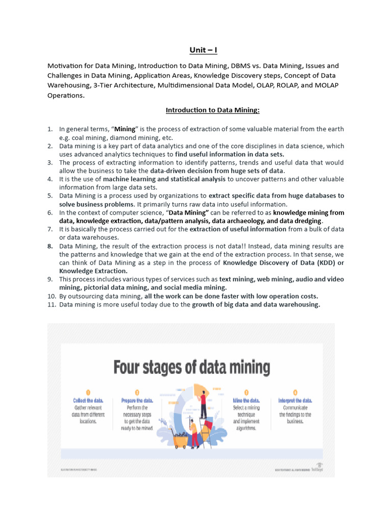 Introduction to Data Mining Concepts | PDF | Data Warehouse | Databases