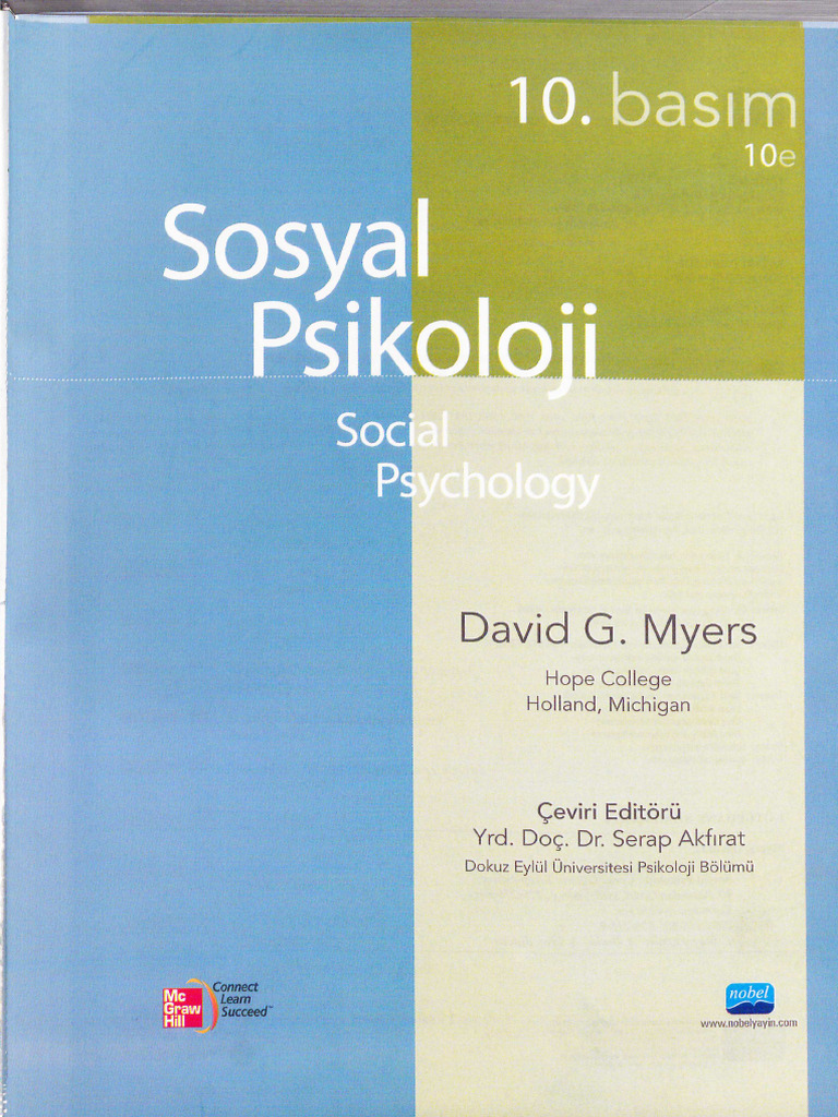 David G. Myers - Sosyal Psikoloji | PDF