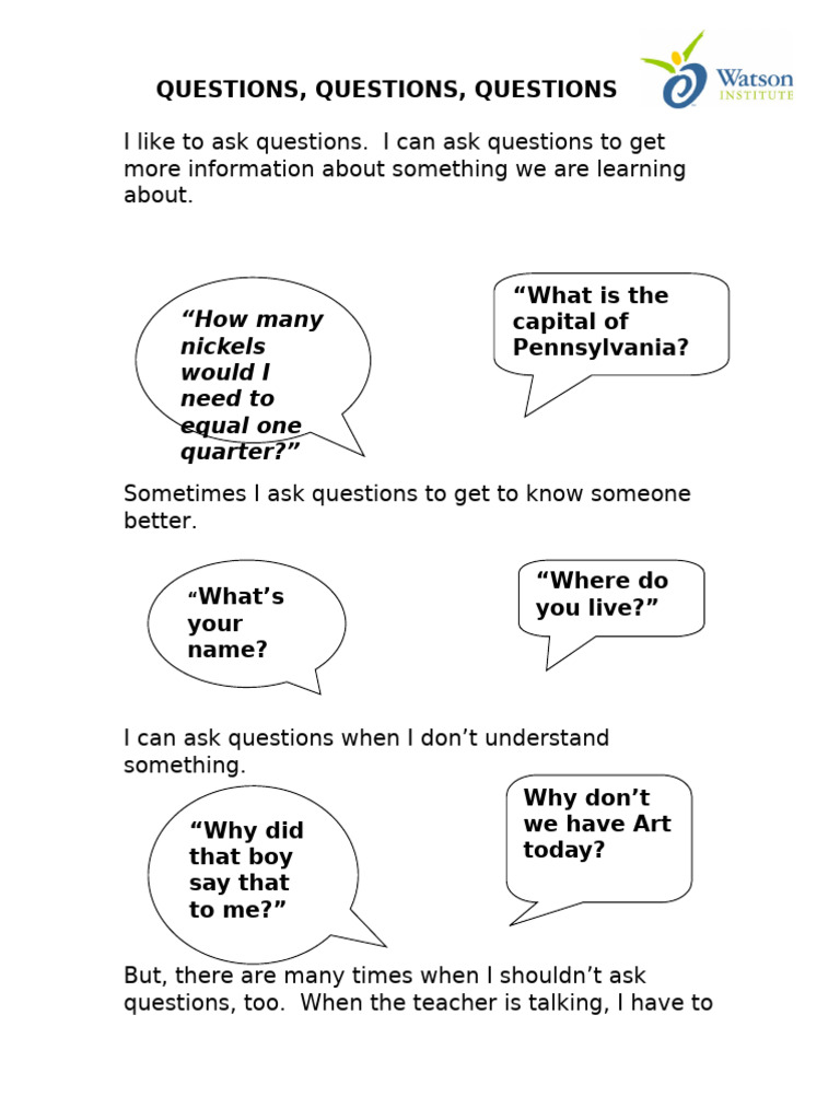 Questions Questions Questions | PDF