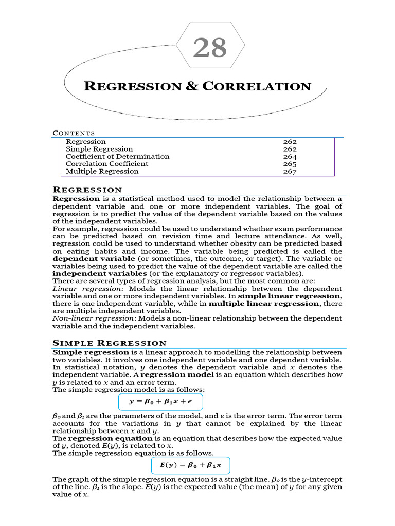 Regression and Correlation | PDF | Linear Regression | Regression Analysis