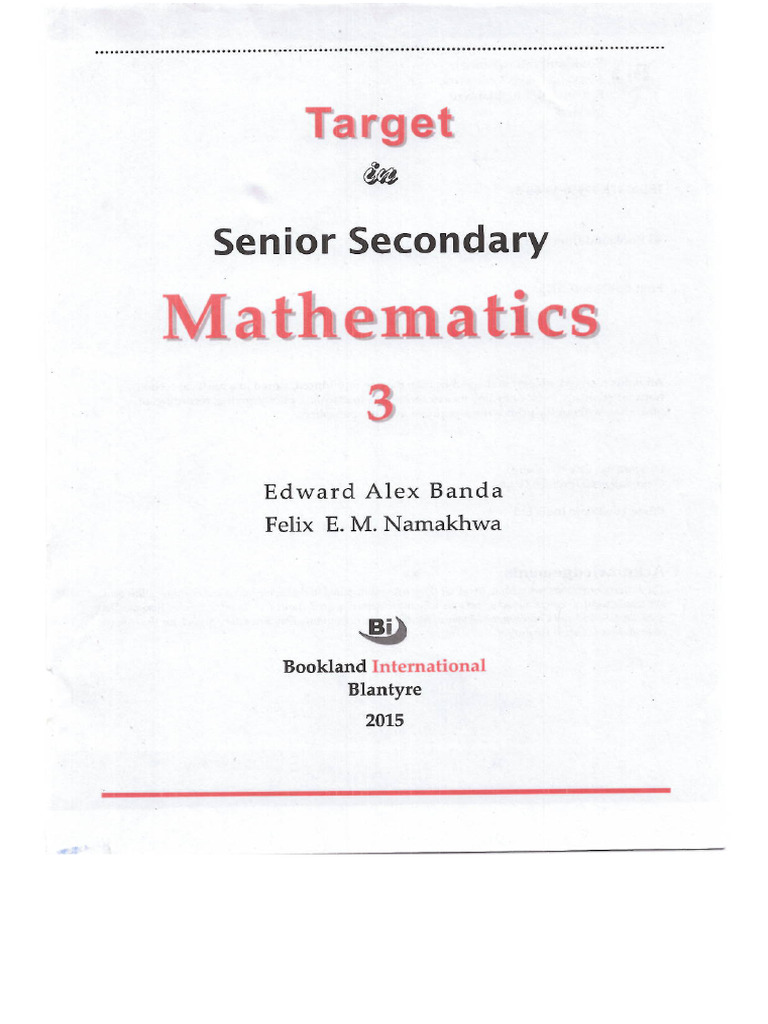 Mathematics Target Book 3 | PDF