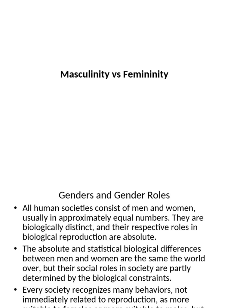 Additional Document 11.3 Masculinity and Femininity | PDF | Gender ...