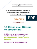 10 Cosas Que Dios No Te A