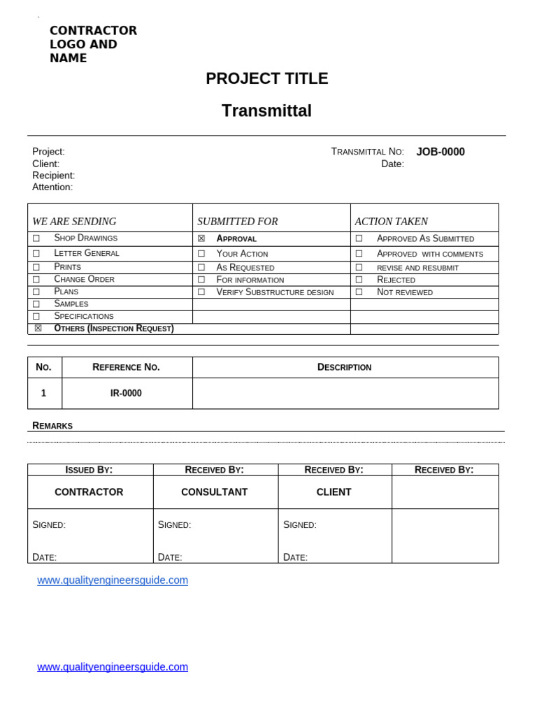 LEARN To Document Transmittal Form+ | PDF | Finance & Money Management