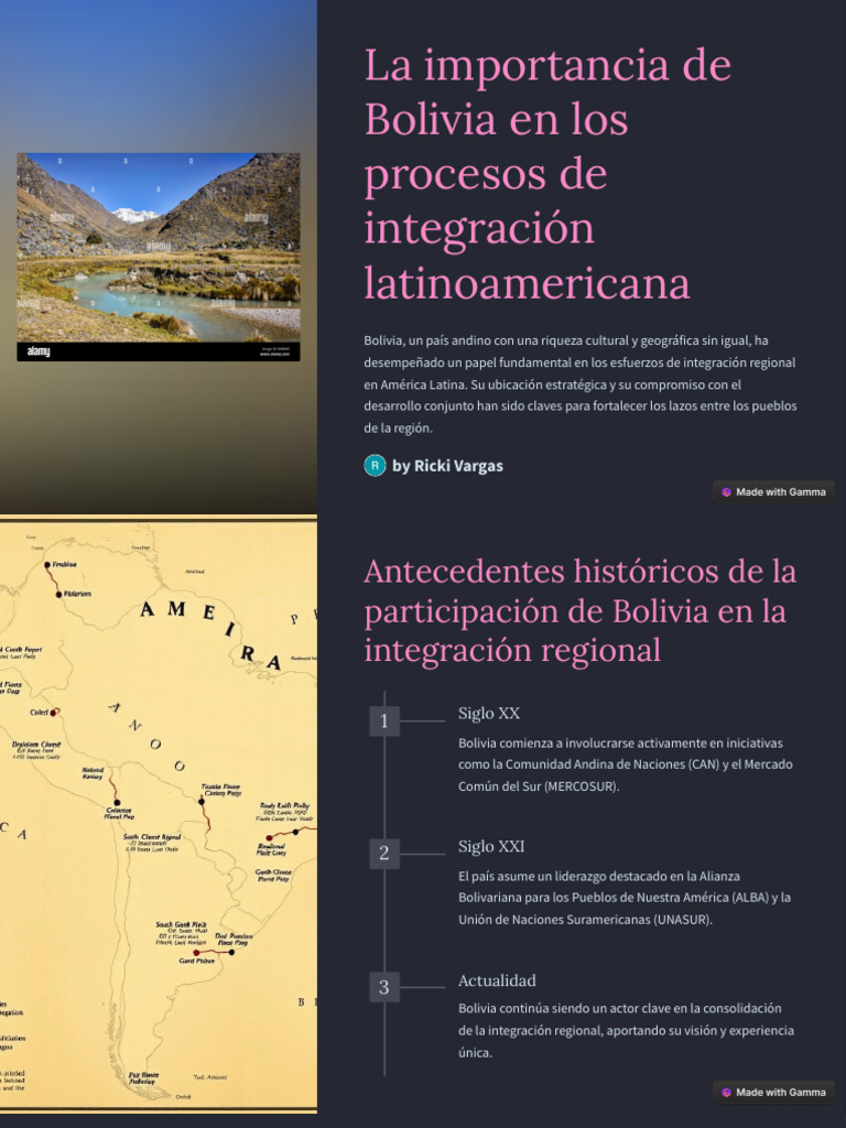 Bolivia y su rol en la integración latinoamericana | PDF | America ...