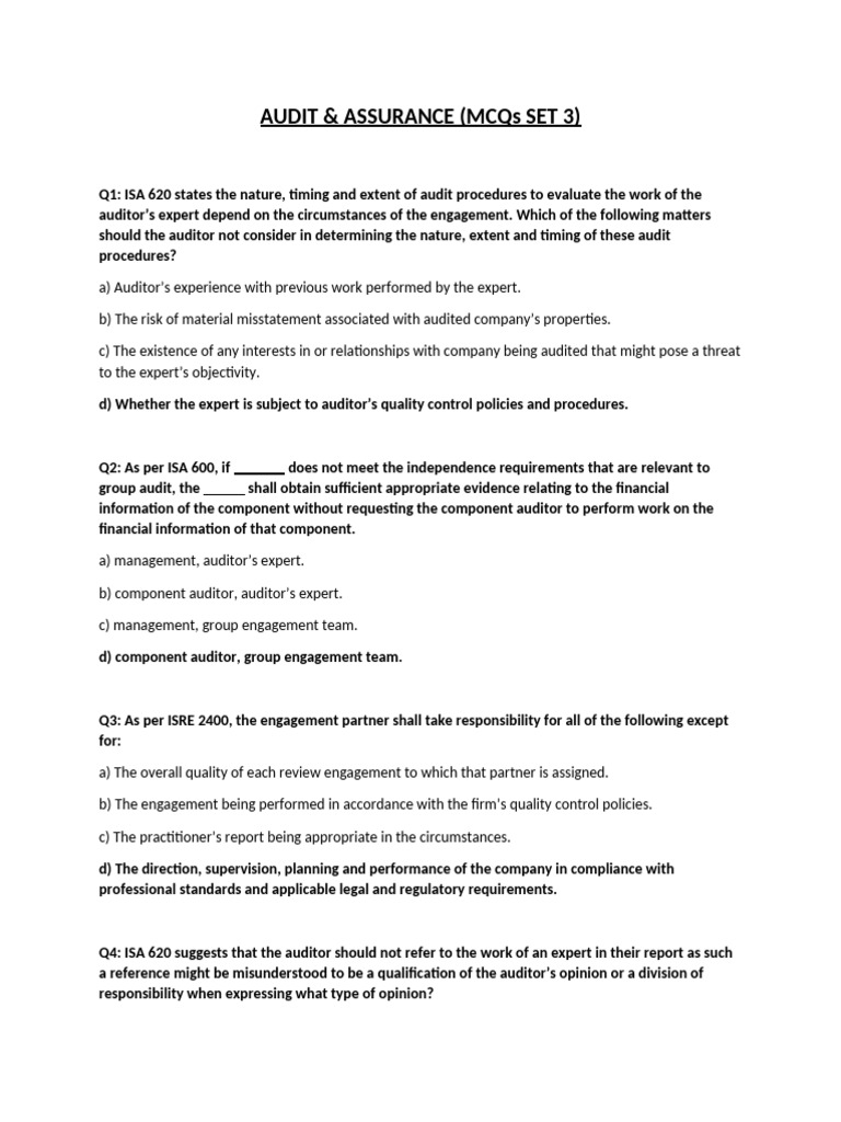 A&A SET 3 | PDF | Audit | Accounting