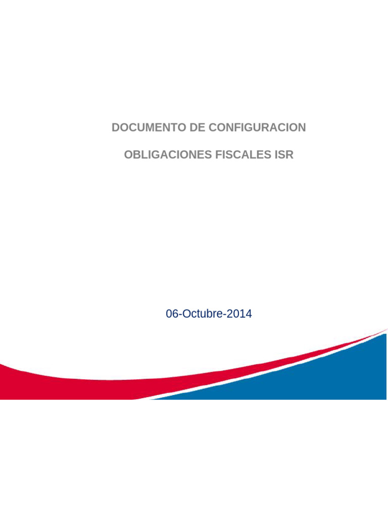 Configuración ISR: Obligaciones Fiscales | PDF | Impuesto sobre la ...