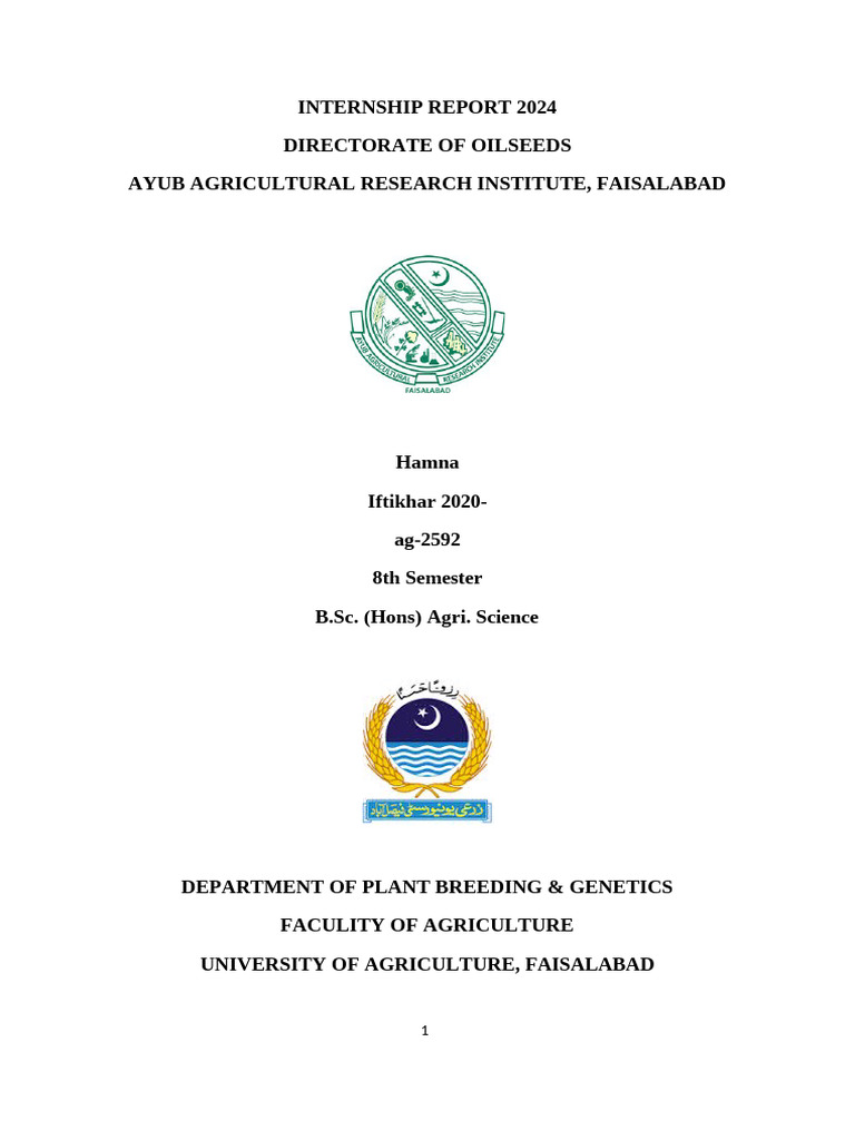 Hamna Report | PDF | Rapeseed | Flax