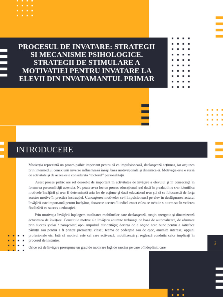 Procesul de Invatare Strategii Si Mecanisme Psihologice .Strategii de ...