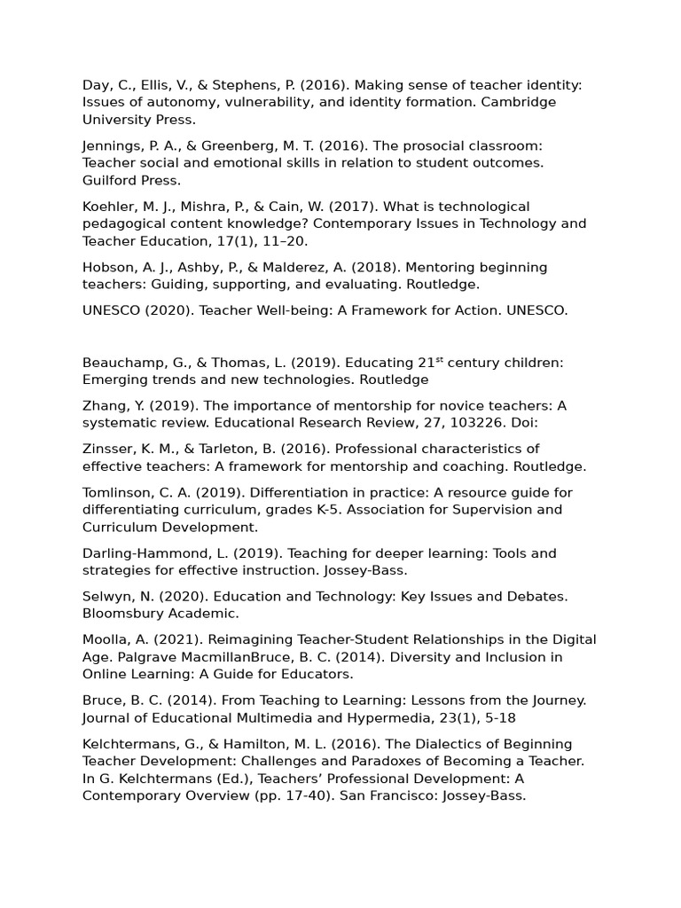 Teacher Identity and Professional Development | PDF