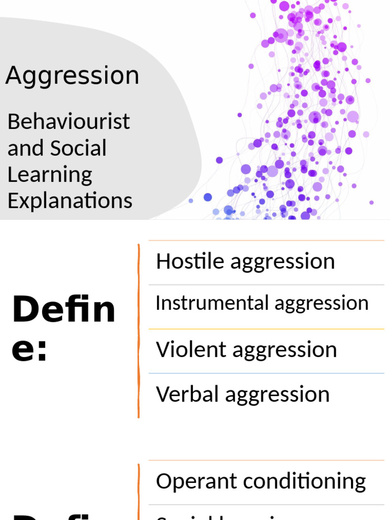 Aggression Behaviourist & SLT | PDF | Aggression | Reinforcement