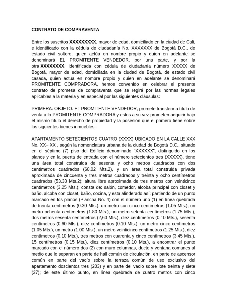Contrato de Compraventa | PDF | Pago inicial | Ley común