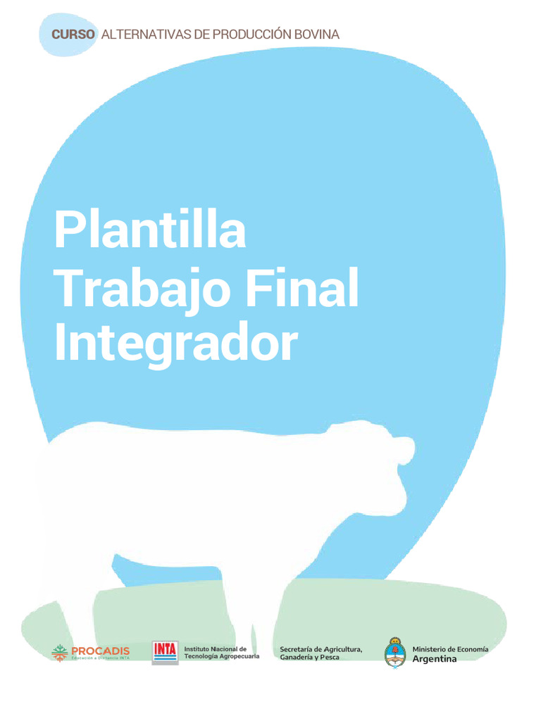 Plantilla Trabajo Final | PDF | Vacas
