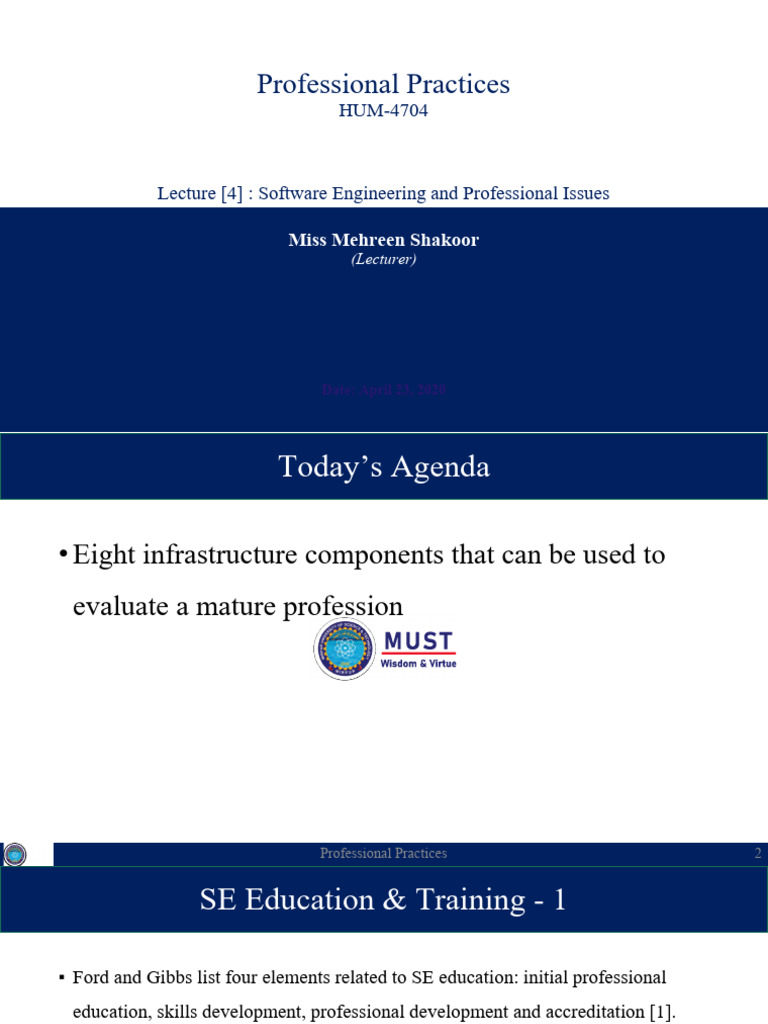Professional Practices 4. Lecture-04 | PDF | Software Engineering ...