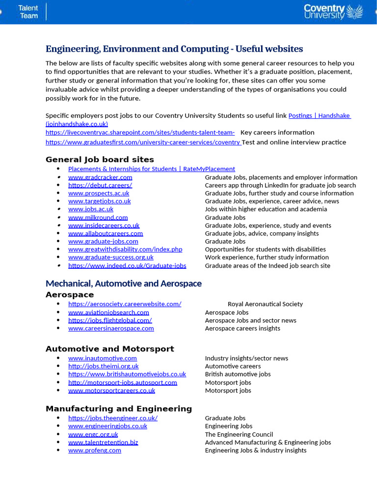 EEC Job Websites | PDF | Engineering | Computing