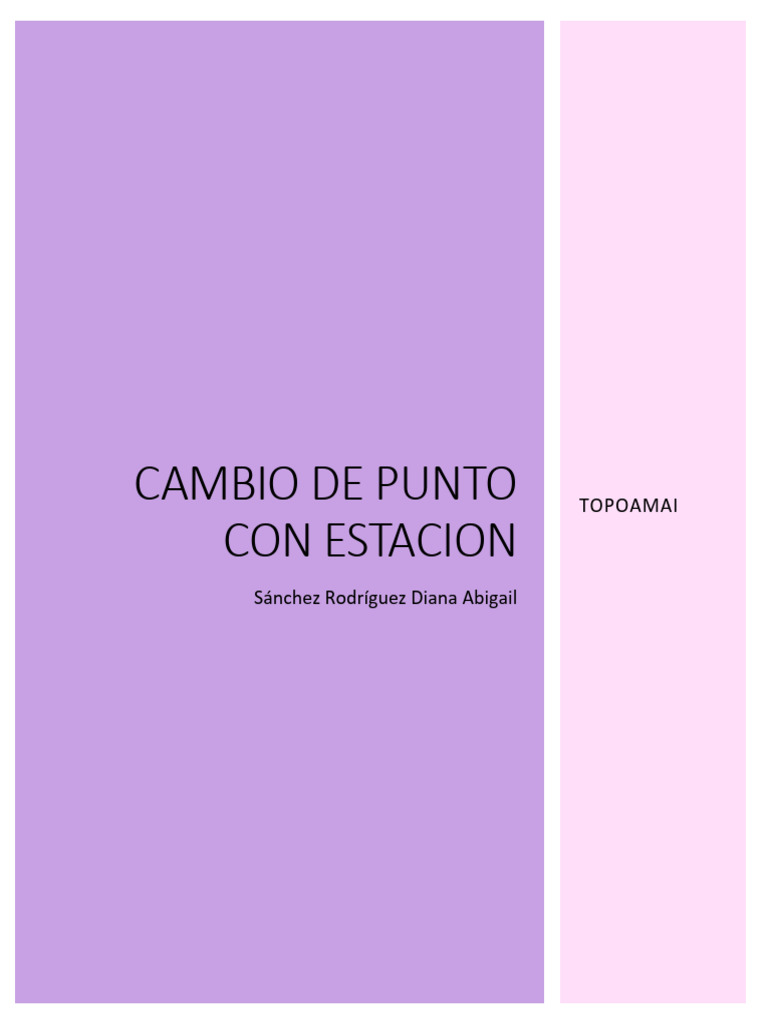 Cambio de punto con estacion topoamai pdf topograf a agrimensura