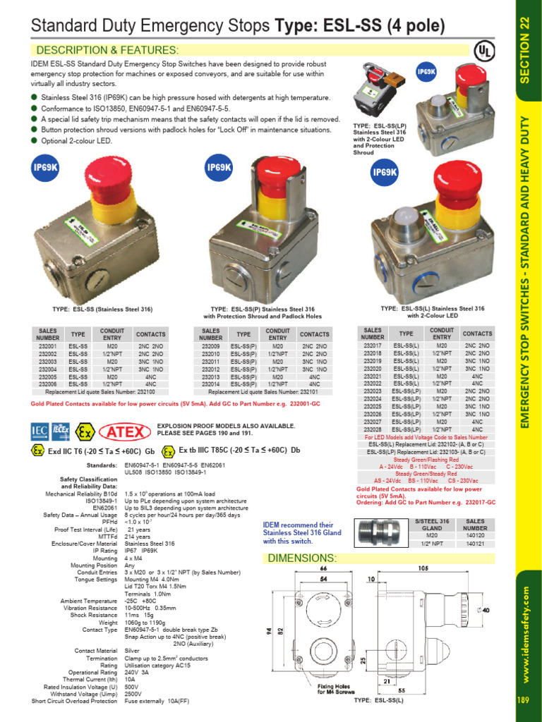ESL-SS-DATASHEET-EN | PDF | Electricity | Equipment