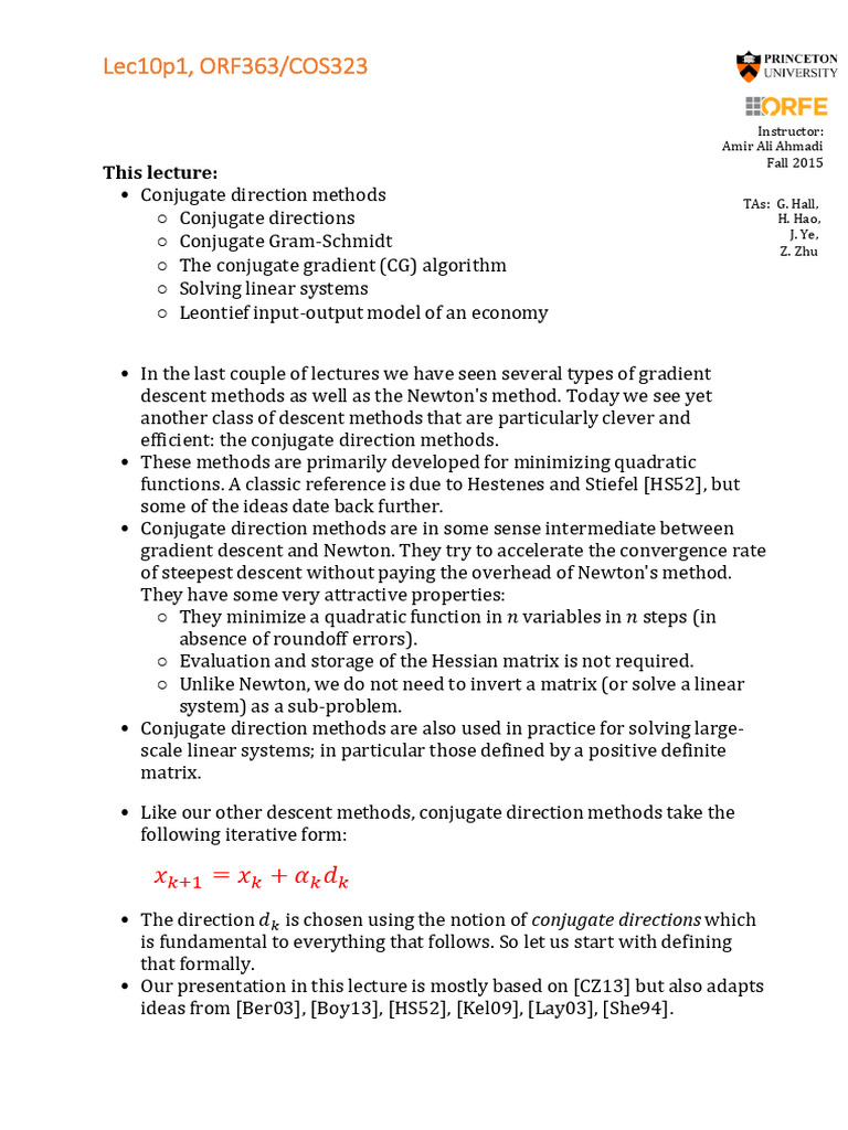 ORF363 COS323 F15 Lec10 | PDF | Mathematical Analysis | Functions And ...