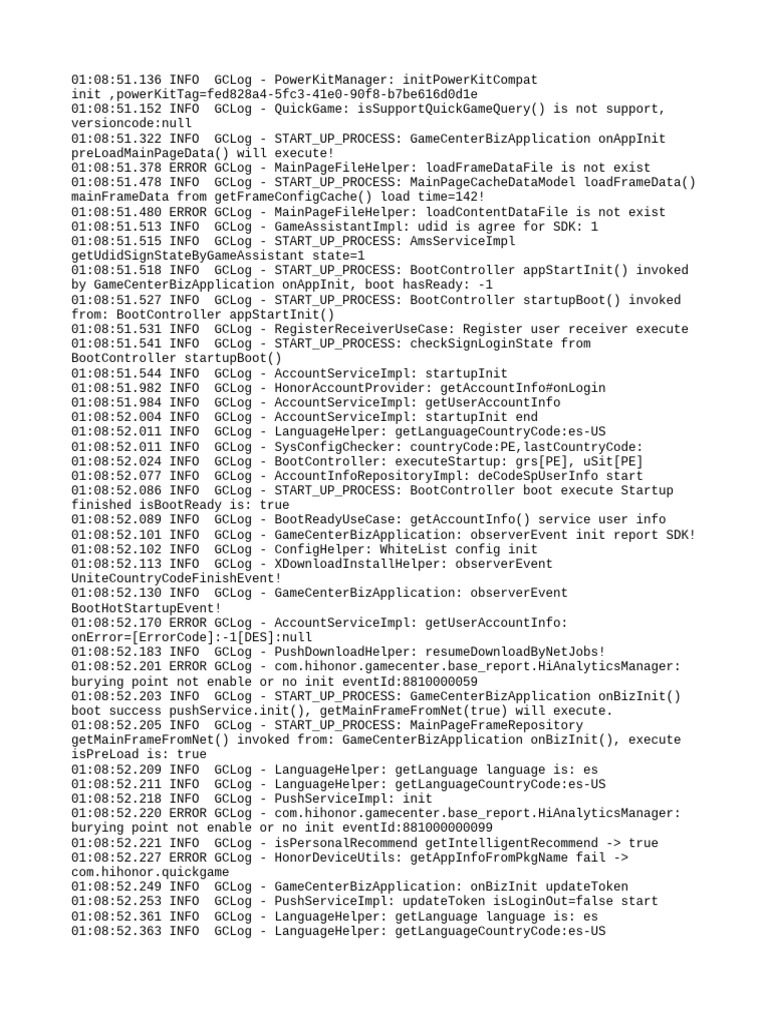 GameCenter Initialization Log Analysis | PDF | Computer Networking ...