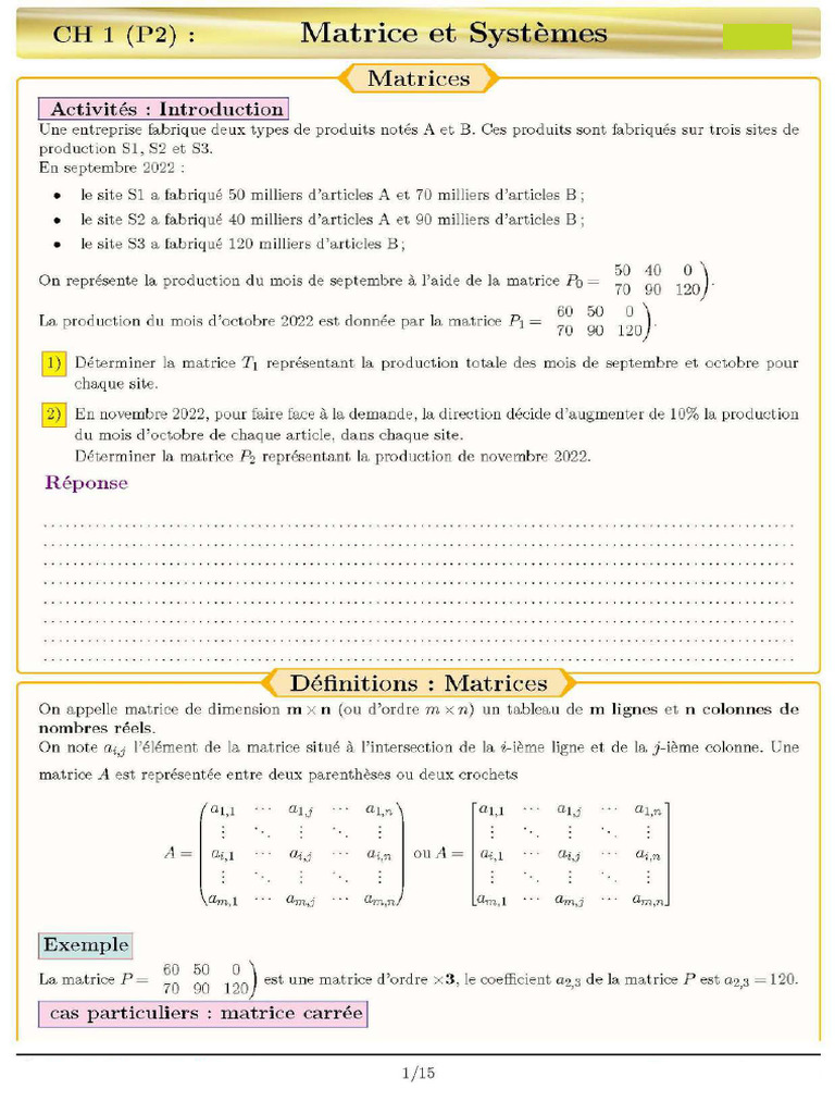 Mat 1 | PDF