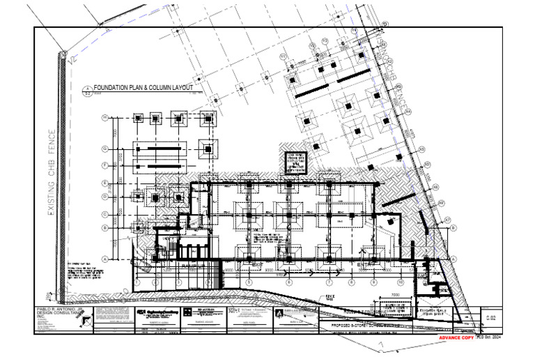 Foundation Plan for 8-Storey School | PDF