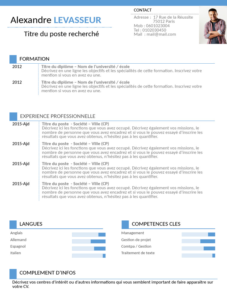 CV 072 | PDF | Évolution de carrière | Affaires