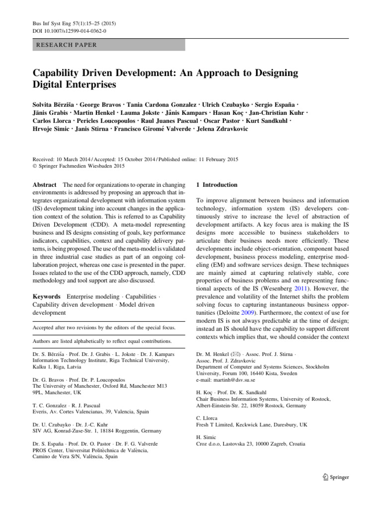 Capability Driven Development for Digital Enterprises | PDF ...
