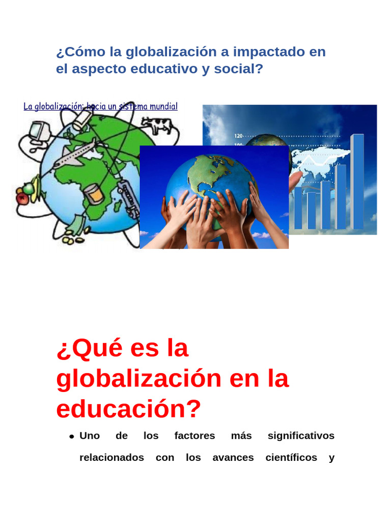 La Globalización A Impactado en El Aspecto Educativo y Social | PDF ...