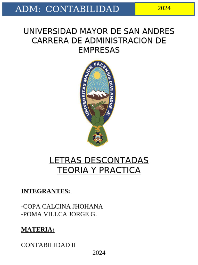 Descuento de Letras Informe | PDF | Pagaré | Bancos