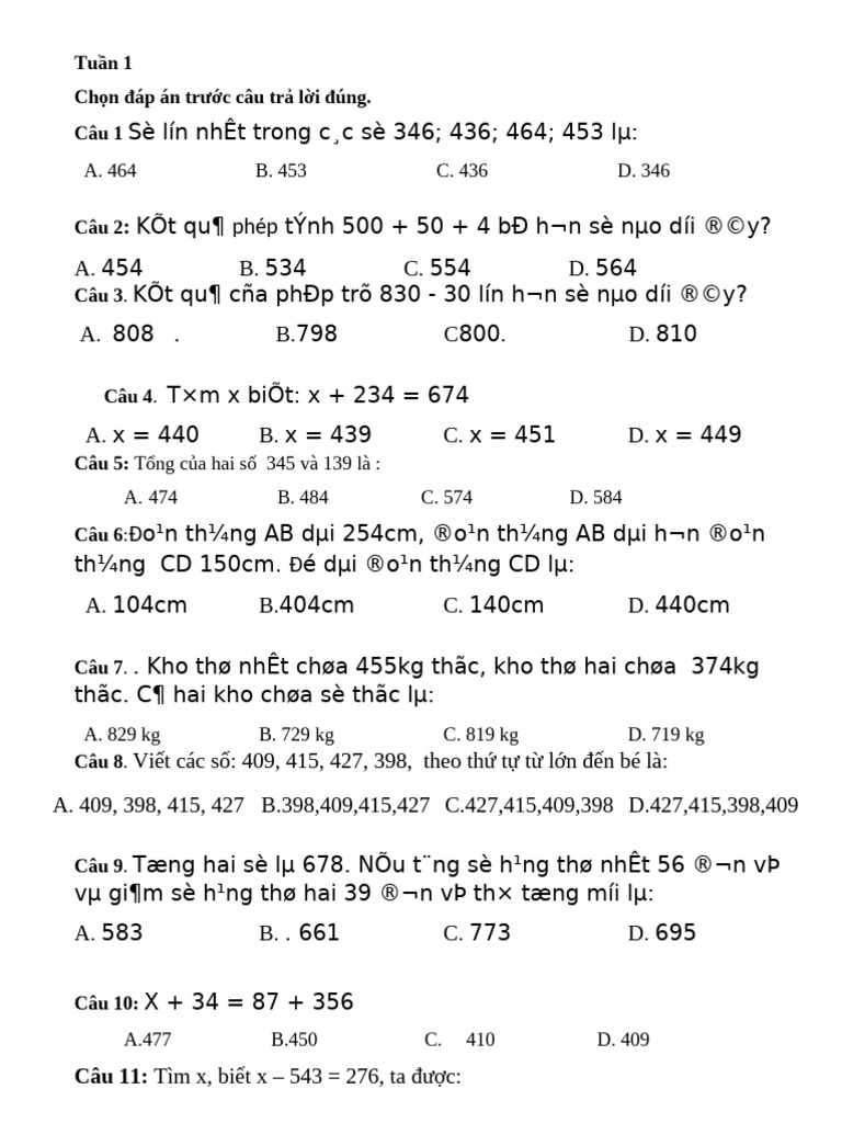 KT Tuần 1 | PDF