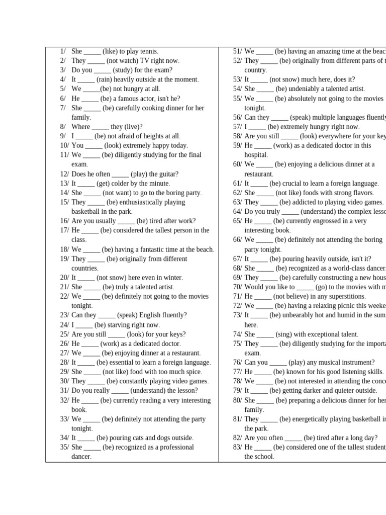 Present Perfect Tense Exercises | PDF | Grammar | Linguistics