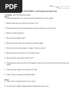 ROMEO AND JULIET: Act III Reading and Study Guide: I. Questions: Answer The Following Questions