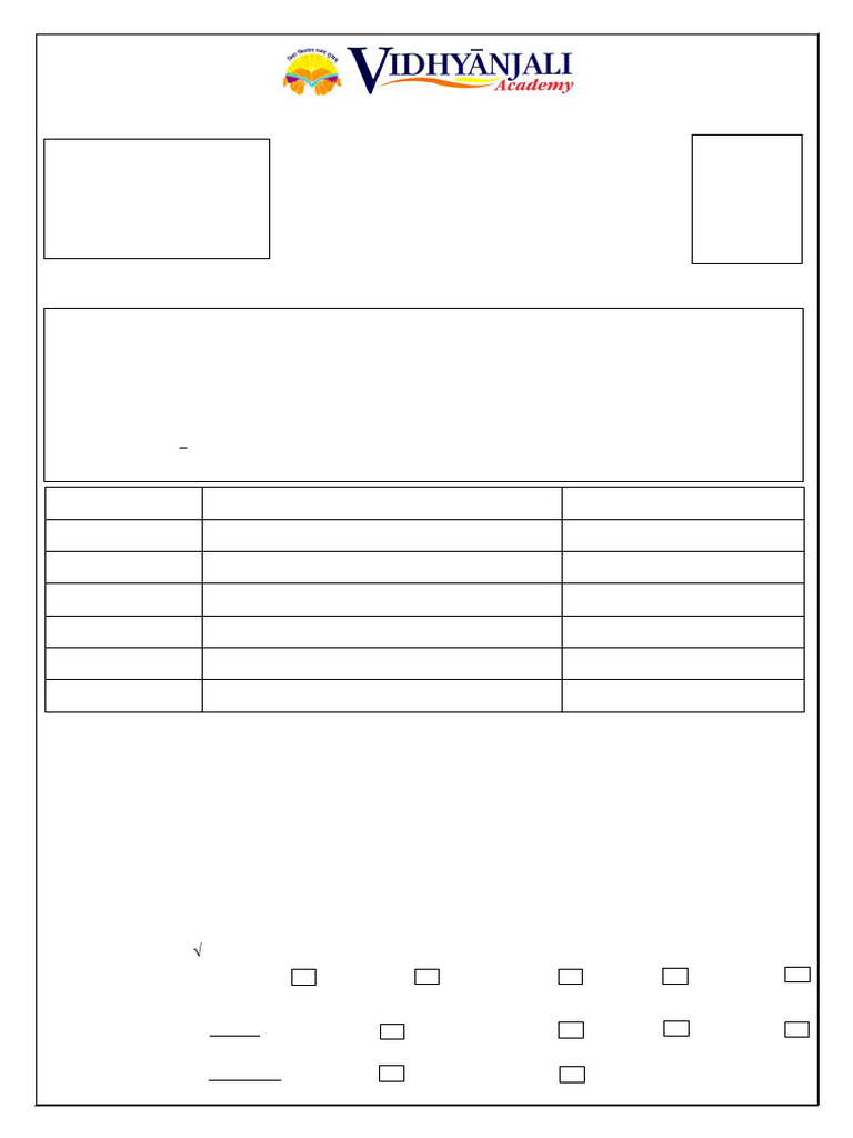 CBSE School Admission Form Template | PDF