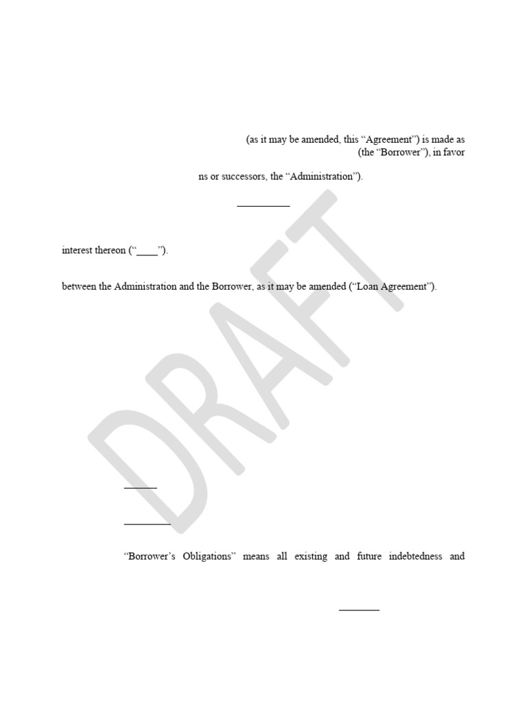 Security Agreement for Lawton Loan | PDF | Security Interest | Loans