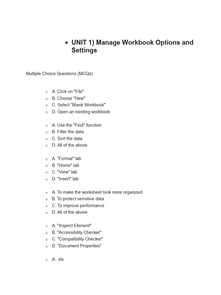 Oe excel unit 1 pdf microsoft excel worksheet