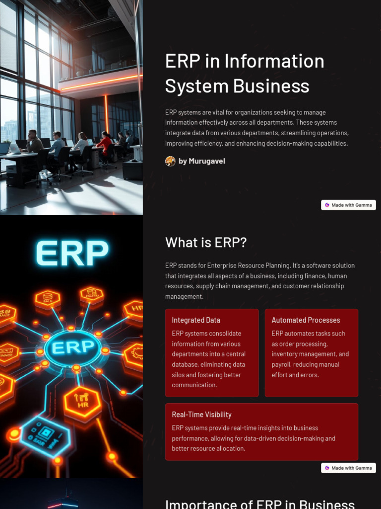 ERP Systems: Enhancing Business Efficiency | PDF | Enterprise Resource ...