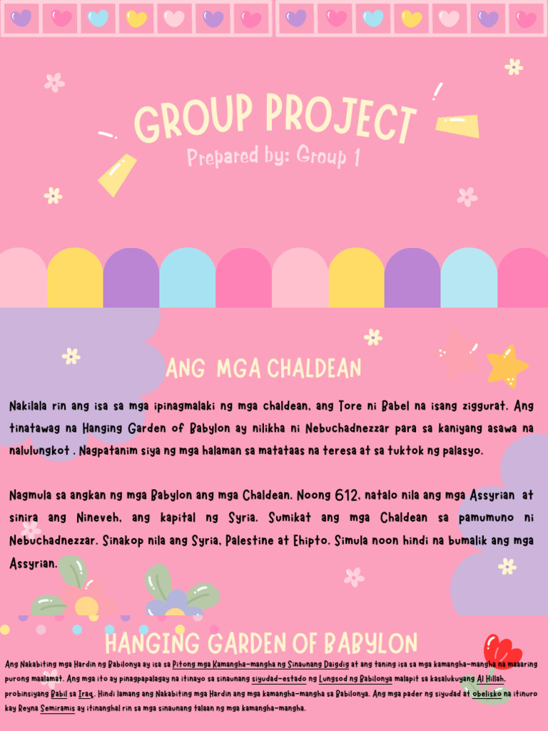 Purple Cute Colorful Group Project Presentation | PDF